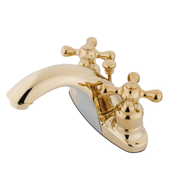 4" Centerset Bathroom Faucet, Polished Brass
